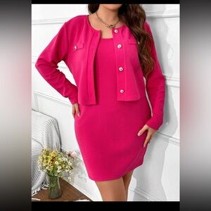 ✏️NWoT SHEIN Privé Plus Solid Jacket & Bodycon Dress✏️